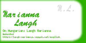 marianna langh business card